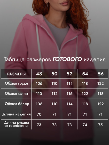 Толстовка женская футер начес 3-х нитка Толстовка женская футер начес 3-х нитка